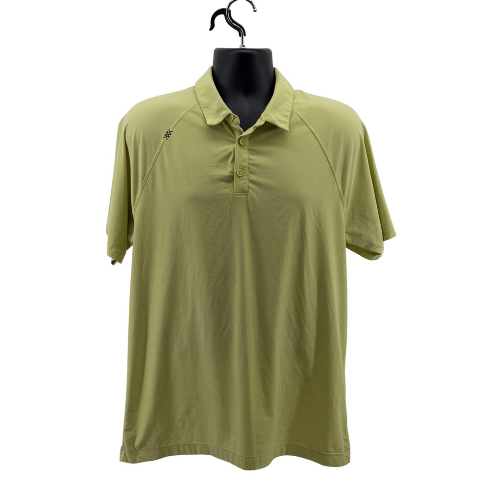 Rhone Polo Shirt Mens L Short Sleeve Golf Performance Raglan Logo Casual
